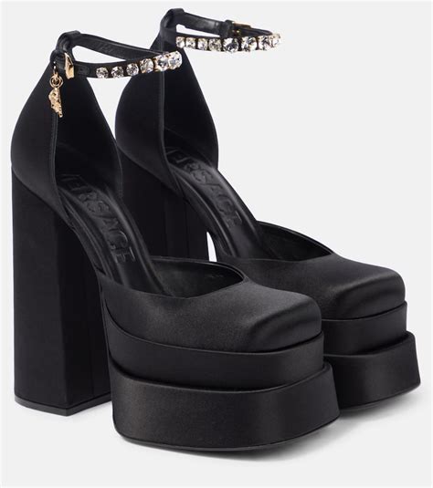 versace platform satin heels|versace platform high heels.